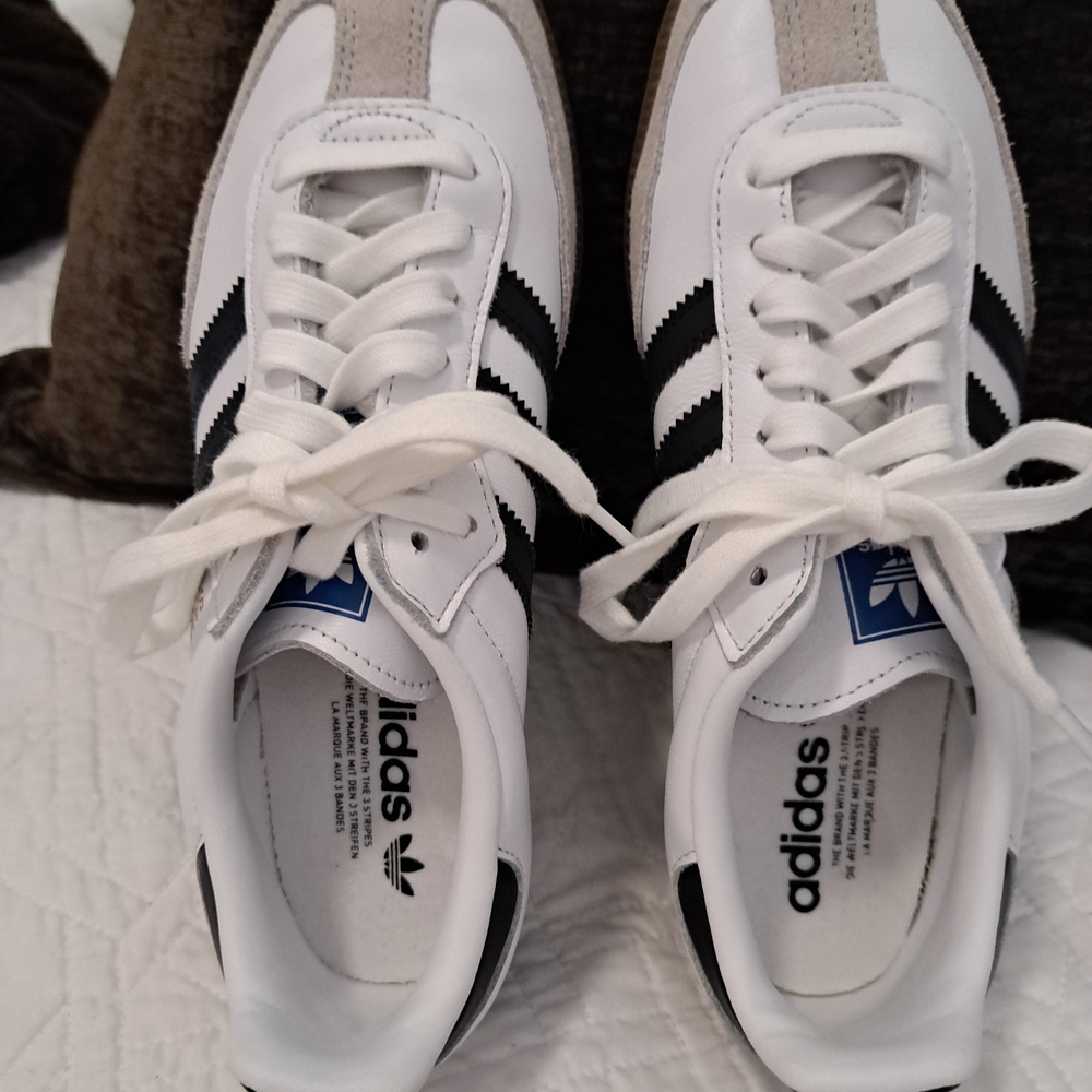 adidas White and Black Athletic Shoes